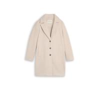 Kurzmantel TOM TAILOR, Damen, Gr. XL, beige (cold beige), Web, Obermaterial: 100% Polyester. Futter: 100% Polyester, unifarben, regular fit ca. Mitte Oberschenkel, V-Ausschnitt, abgesteppte Kante, Män