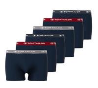 TOM TAILOR Boxer Briefs, Herren Boxershorts, 3er Pack (DE/NL/SE/PL, Alphanumerisch, XL, Regular, Regular, 6 x Navy mit farbigem Bund)