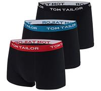Boxershorts TOM TAILOR "Buffer", Herren, Gr. L, schwarz (schwarz, dunkel, uni), Single Jersey, Obermaterial: 95% Baumwolle, 5% Elasthan, unifarben, bequem, Unterhosen, weich, bequem, basic, eng, Logob