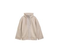 Tom Tailor - Boxy Fit Scuba Sweatjacke soft taupe grey - Gr. - S