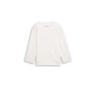 Tom Tailor - Boxy Fit Sweatshirt mit 7/8-Arm whisper white - Gr. - S