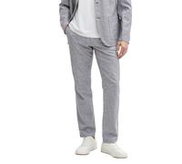 Tom Tailor Chino Hose mit Leinenanteil, Silver Ecru Chambray, 33/32