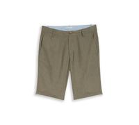 Tom Tailor - Chino Shorts mit Leinenanteil grün - Gr. - 31