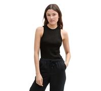TOM TAILOR DENIM - Coated Ripp Top mit Glitzer-Effekt deep black S