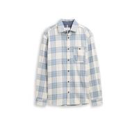 Tom Tailor - Comfort Fit Hemd mit Karomuster white light blue check - Gr. - XXL
