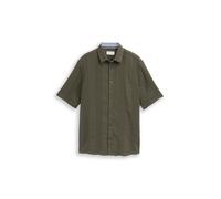 Tom Tailor - Comfort Fit Kurzarmhemd aus Baumwolle grün - Gr. - XL