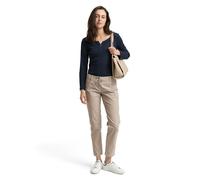 Tom Tailor Damenhose Cropped Cordhose aus Baumwoll-Mix Taupe Größe 44/28