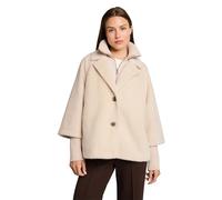 Fellimitatjacke TOM TAILOR "Regular", Damen, Gr. L, beige (cold beige), Web, Obermaterial: 54% Polyamid, 46% Polyester. Futter: 100% Polyester, unifarben, regular fit hüftbedeckend, Rundhals, Lagenopt