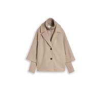Tom Tailor - Cosy Cape Jacke im 2-in-1-Look soft taupe grey boucle - Gr. - XL