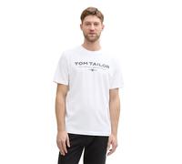 Tom Tailor T-Shirt aus Baumwolle mit Logo-Print Weiß XXL