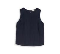 Tom Tailor - Crêpe Blusentop mit Rundhalsausschnitt sky captain blue - Gr. - 38