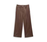 Tom Tailor - Culotte Hose in Lederoptik dark pecan brown - Gr. - 38/28