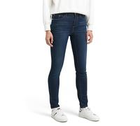 Skinny-fit-Jeans TOM TAILOR Gr. 26, Länge 32, grau (dark, stone, washed) Damen Jeans Röhrenjeans in figurbetonter 5-Pocket-Form (29716035-26)