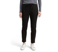 TOM TAILOR Damen 1008375 Jersey Loose Fit Stoffhose, 14482 - Deep Black, 34W / 32L EU