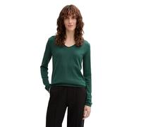 Tom Tailor Damen 1012976 Strickpullover Mit V-Ausschnitt, 30024 - Explorer Green, L EU