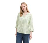 Tom Tailor - Bluse mit Taschen true green vertical stripe - Gr. - 38