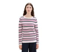 TOM TAILOR Damen 1016350 Pullover, 37066 - Berry Knit Stripe Design, XXL EU