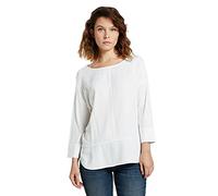 TOM TAILOR Damen 1024006 Fabric Mix T-Shirt, 10315-Whisper White, XXL