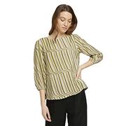 TOM TAILOR Damen 1025818 Gemusterte Bluse mit Ballonärmeln, 26897-Green Watercolor Stripe, 44