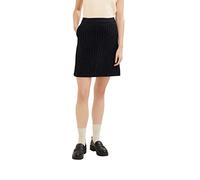 TOM TAILOR Damen 1034016 Rock mit Streifen, 30718 - Black Irregular Pin Stripe, 38