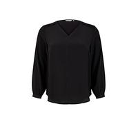 TOM TAILOR Damen 1034952 Plussize Bluse mit V-Ausschnitt, 14482 - Deep Black, 46 Große Größen
