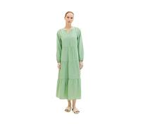 TOM TAILOR Damen 1035230 Maxikleid mit Volant, 31034 - Okra Green, 38