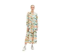 TOM TAILOR Damen 1035230 Maxikleid mit Volant, 31122 - Colorful Wavy Design, 42