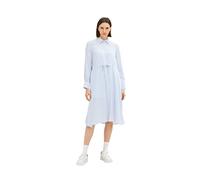 TOM TAILOR - Gestreiftes Midi-Hemdblusenkleid blue white thin stripe 36