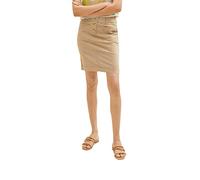 TOM TAILOR Damen 1035239 Rock mit Taschen, 12912 - Splashed Clay Beige, 32