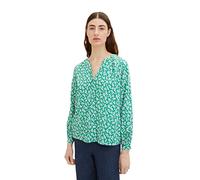 TOM TAILOR Damen 1035244 Bluse mit Muster, 31117 - Green Floral Design, 34