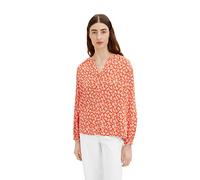 TOM TAILOR Damen 1035244 Bluse mit Muster, 31119 - Red Floral Design, 40