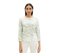 TOM TAILOR Damen 1035303 Pullover mit Muster, 31127 - Green Wavy Knit Design, S