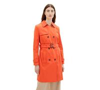 TOM TAILOR Damen 1035329 Basic Trenchcoat mit Gürtel, 15612 - Fever Red, S