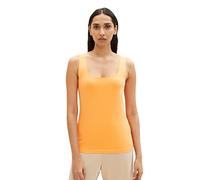 TOM TAILOR Damen 1035393 Basic Top, 29751 - Bright Mango Orange, XL