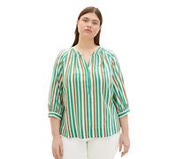 TOM TAILOR Damen 1035950 Plussize Tunica Bluse mit Muster, 31120 - Multicolor Vertical Stripe, 54 Große Größen