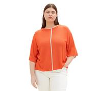 TOM TAILOR Damen 1035957 Plussize Pullover mit kurzem Arm, 15612 - Fever Red, 48 Große Größen