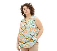 TOM TAILOR Damen 1035965 Plussize Bluse mit Muster, 31122 - Colorful Wavy Design, 46 Große Größen