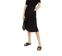 TOM TAILOR Damen 1036678 Leinen Rock, 14482-Deep Black, 36