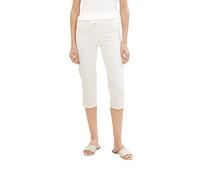TOM TAILOR Damen 1036683 Alexa Capri Fit Hose, 10315-Whisper White, 34