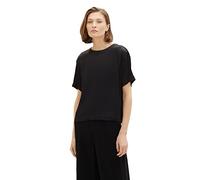 TOM TAILOR Damen 1036700 Basic Satin Bluse, 14482-Deep Black, 36