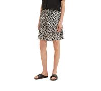 TOM TAILOR Damen 1036849 Mini Rock, 32148-Black Small Abstract Design, 44