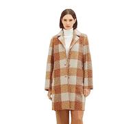 TOM TAILOR Damen 1037554 Boucle Mantel mit Karomuster, 32512-blush beige Check Print, M