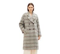 TOM TAILOR Damen 1037556 Mantel mit Reverkragen & Karomuster (1er Pack)