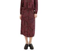 TOM TAILOR Damen 1037702 Satin Wickelrock mit Muster, 32363-navy Abstract Lines, 44