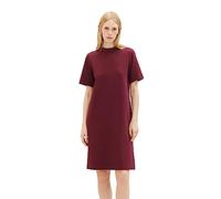 TOM TAILOR Damen 1037930 Basic Kleid mit Stehkragen & Taschen, 10308-Deep Burgundy Red, 44
