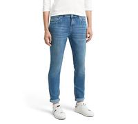 Tapered-fit-Jeans TOM TAILOR Gr. 32, Länge 30, blau (used mid stone) Damen Jeans Tapered (71412250-32)