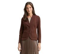 TOM TAILOR Damen 1038703 Basic Ottoman Blazer mit Taschen, 27506 - Dark Pecan Brown, L