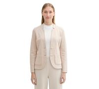 TOM TAILOR Damen 1038703 Basic Ottoman Blazer mit Taschen, 36844 - Sand Stone Beige Melange, S