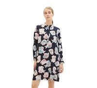 TOM TAILOR Damen 1038713 Kleid mit Knopfleiste & Kragen, 32413-tie dye Flower Design, 36