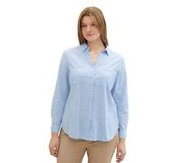 Shirtbluse TOM TAILOR PLUS Gr. 44, blau (dreamy blue) Damen Blusen (53930248-44) dreamy blue
